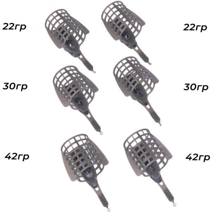 Набор пластиковых фидерных кормушек FEEDER CONCEPT M1 ОЗЕРО 6шт. FCPC-M1LK1-SET