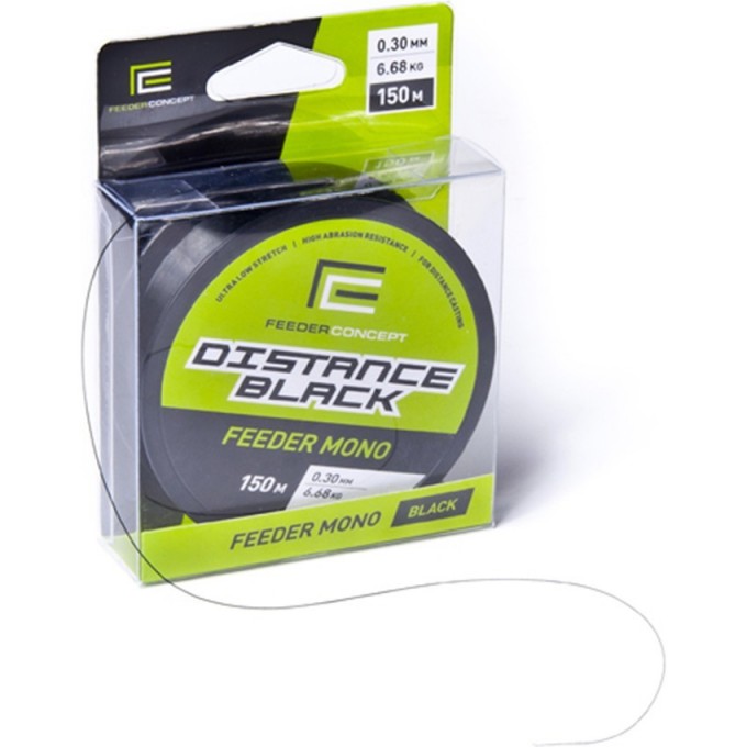 Леска монофильная FEEDER CONCEPT Distance Black 150 м, 0.30 мм FC4001-030