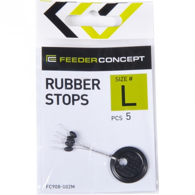 Стопоры резиновые FEEDER CONCEPT Rubber Stops р. 003L 5шт FC908-003L