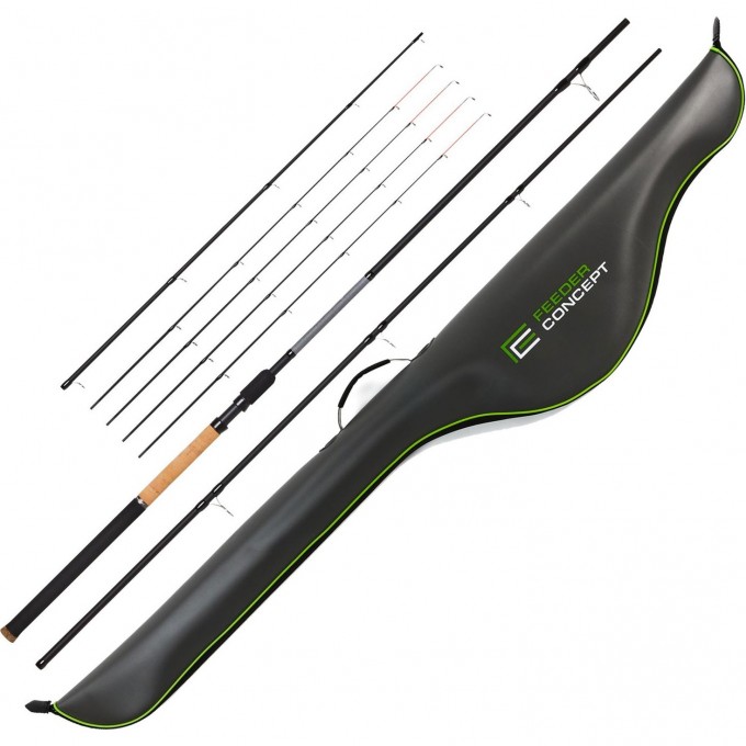 Удилище фидерное FEEDER CONCEPT Silver Water 100 3.90 с чехлом EVA 145см FCSW100-390-PR